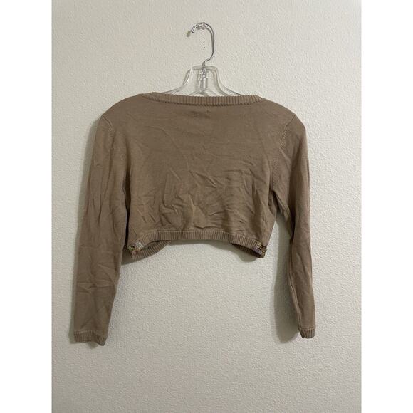 Guess, Brown Sequin Cardigan, 3/4 Sleeve, Size Small - Picture 3 of 3